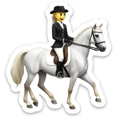 dressage equestrian horse  sticker