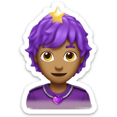 The sparkle emoji combined with the purple heart sticker