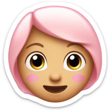 Light baby pink heart emoji with sparkles  sticker