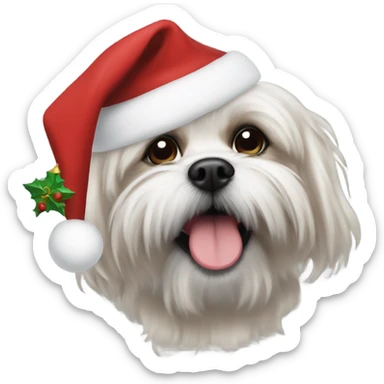 Shitzu christmas  sticker