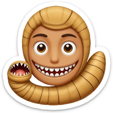 dune scarry only mouth sand worm sticker