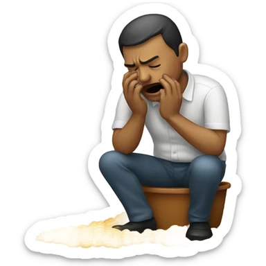 man vomiting honey sticker