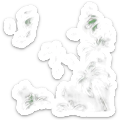 palm trees on dress sticker