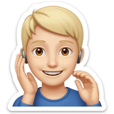 non sento (vantandoti) dito dietro orecchio sticker