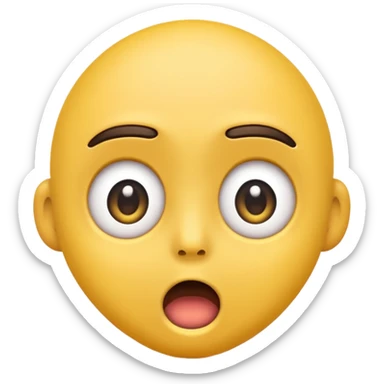 Twitch emoji depicting a surprised face with wide eyes and open mouth, representing shock or amazement sticker