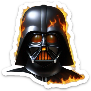 Darth Vader’s 1972 Winnebago rv rusted holographic flames  sticker