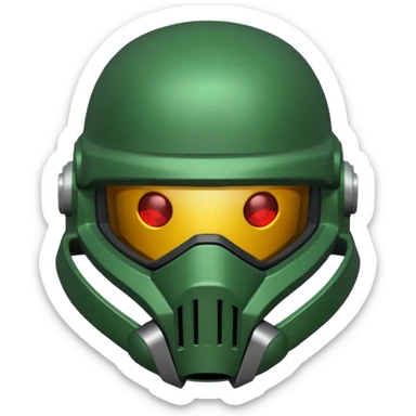 Doomguy helmet sticker