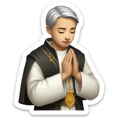 The Young europa Priest in prayer sticker
