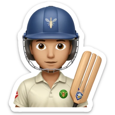 cricket batsman sticker