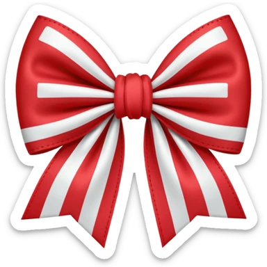 Red gingham bow sticker