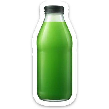 Bottled green juice sticker
