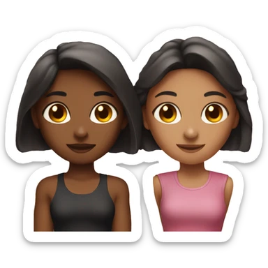two girl friends sticker