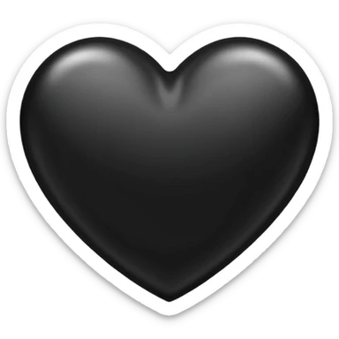Fancy black heart sticker