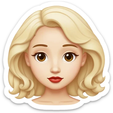 Cinematic Realistic Am√©lie Pop Culture Emoji, featuring a whimsical, charming portrayal inspired by the iconic French film rendered with delicate textures and nostalgic, soft lighting. sticker