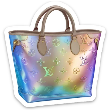 Louis Vuitton iridescent tote  sticker