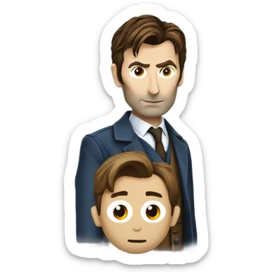 David Tennant as the 10th doctor sticker