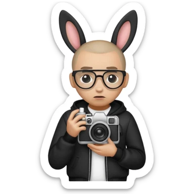 Necesito 5 emojis de Bad bunny con temática de su álbum debí tirar mas fotos, sticker