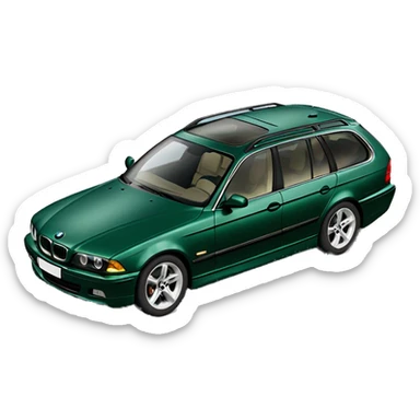 Dark Green BMW E39 540i touring sticker