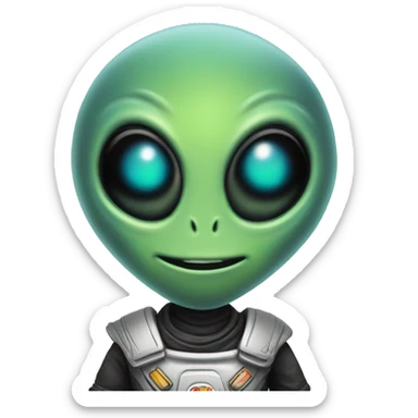 an alien says hello with the words seekers alliance on it sticker