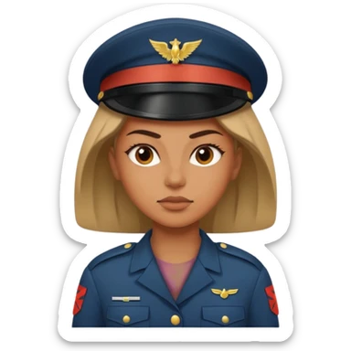 soldier woman sticker