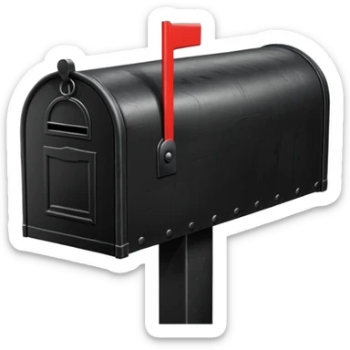 black mailbox with №90210 on black post sticker