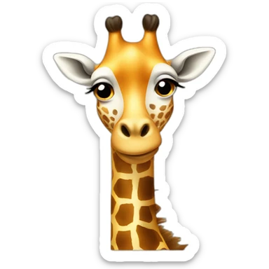 An upset giraffe sticker