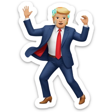 Donald Trump bailando sticker