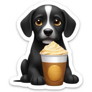 Perro de negro y cafe con cara tierna sticker