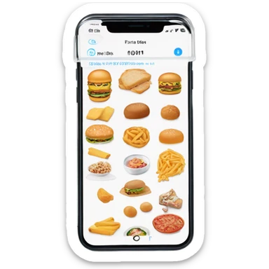 smartphone screen showing the number of calories. sticker