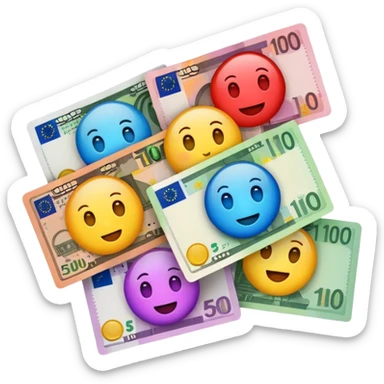 euro bills @emoji sticker