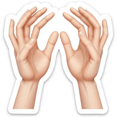 two hands gesturing a strangle motion with no person included  sticker