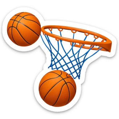 airball missed basketball shot sticker