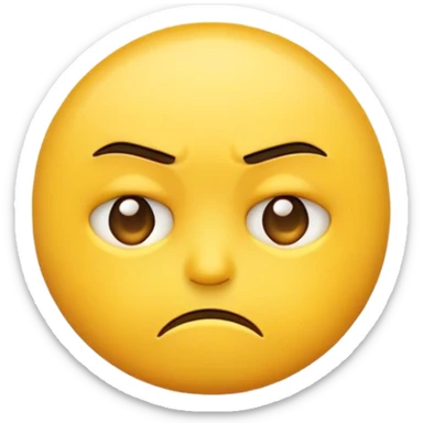 😑😒 yellow emoji sticker