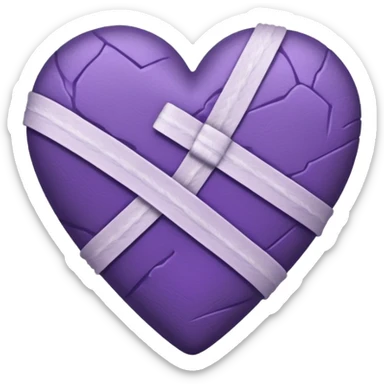 bandaged purple heart colour sticker