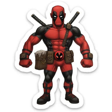 conor mcgregor costume Deadpool sticker