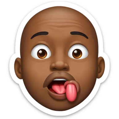 Black man licking  sticker