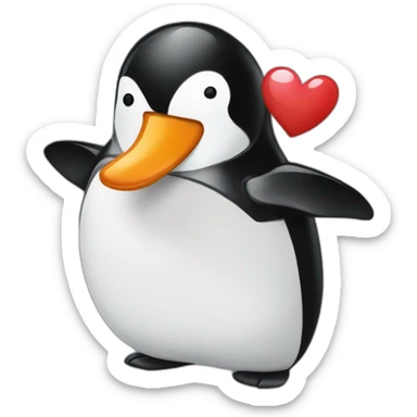 Pingüino lanzando besos sticker