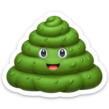 green poop sticker