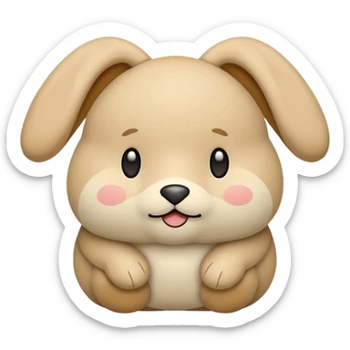 beige labubu sticker