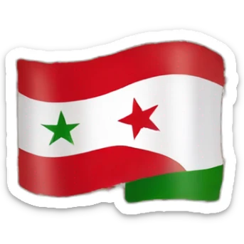 Mix with both tunisia and palestine flag sticker