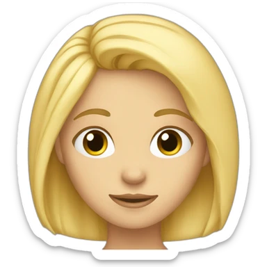 A blonde-haired girl with thoughts - What???? sticker