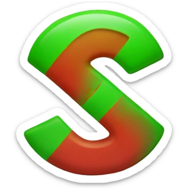 A simple green large plus and red minus symbol sticker