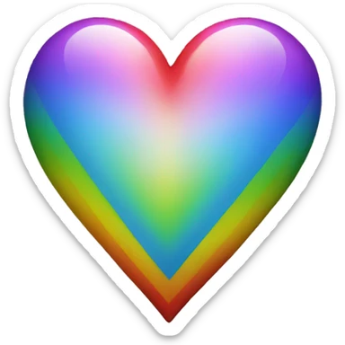 Rainbow heart  sticker