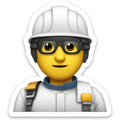 Ingeniero casco blanco  sticker