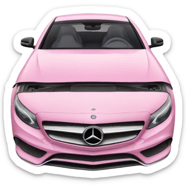 Mercedes pink car sticker
