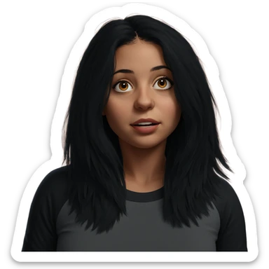 realistic solo girl portrait sticker