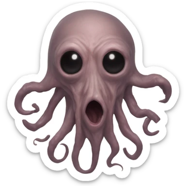 Lovecraftian entity made of flesh sticker