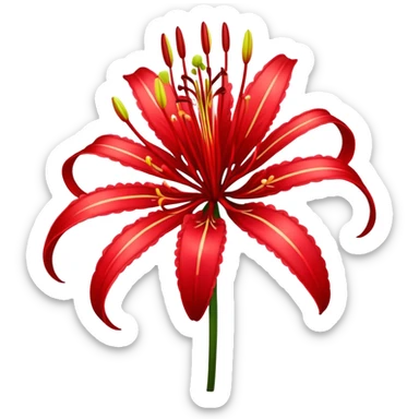 Red spider lily sticker