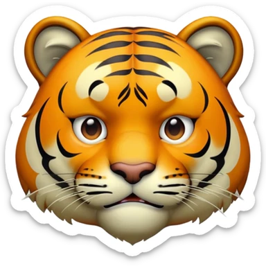 tiger face monkaS meme nervous sweating for Twitch emote sticker