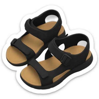 Black tracking sandals sticker